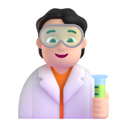 illustration of a 3d scientist